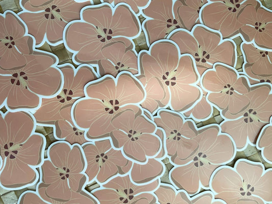 Mauve Pink Hau Sticker